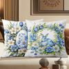 Blue Floral Easter Pillows With Bunny And Eggs Polyester pillowcase, sofa decorative cushion cov Headboard Pillow