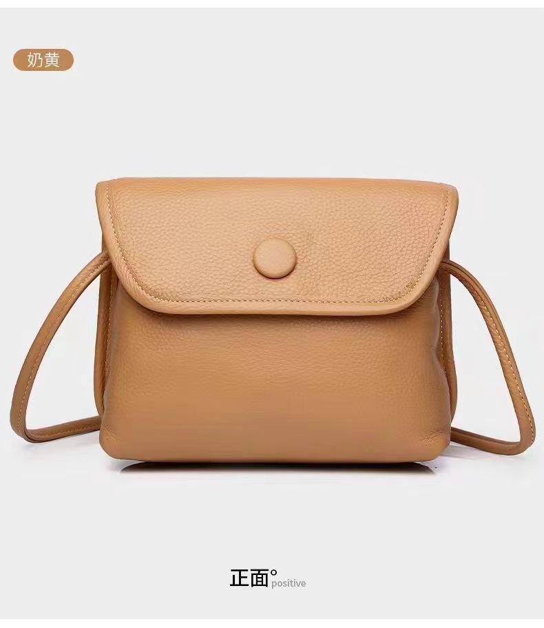 2026 New Style Genuine Leather Women's Crossbody Bags Made of Top-Grain Cowhide. Girls' Casual Small Shoulder Purse