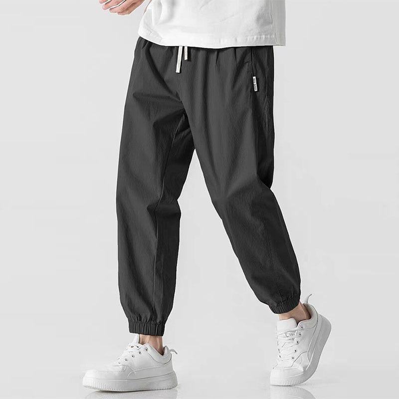 Summer Tied Feet Nine-point Pants Boys Thin Straight Casual Trousers Trendy Brand Loose and Versatile Trousers