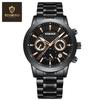 BINBOND Men's Waterproof Quartz Sports Watch with Steel Strap and Dual Eye Multifunction.