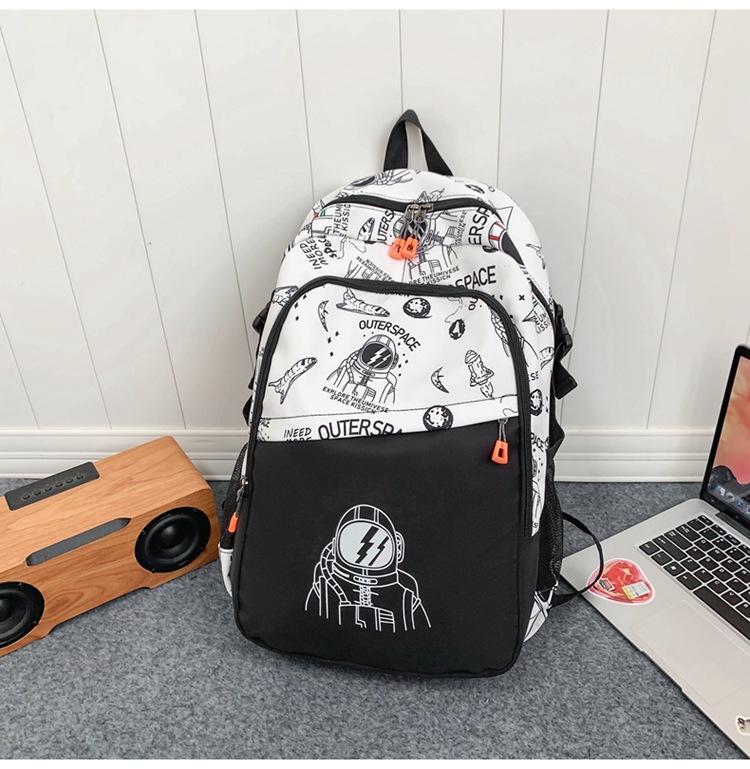 School bag male ins trendy cool high school student style personalized graffiti middle back