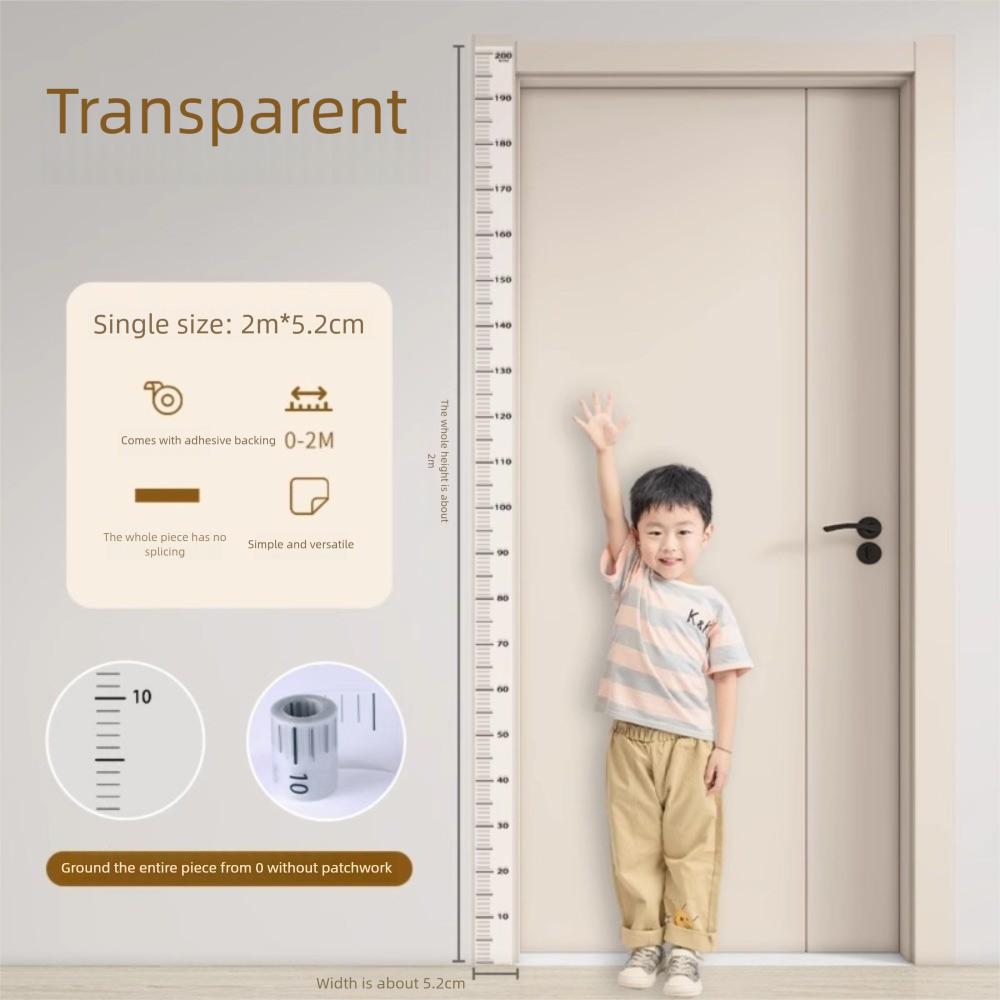 

Removable Height Measuring Wall Stickers Self-Adhesive Transparent Height Sticker Household прозорий