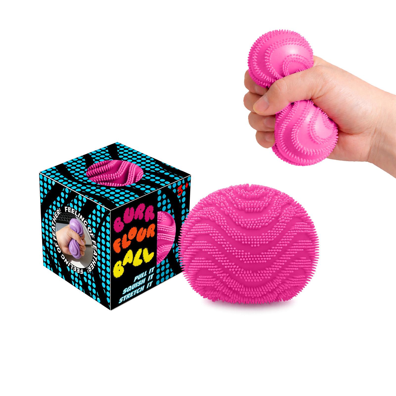 

Hot Burr Flour Ball Soft Fluffy Squeeze Toys Anti-Anxiety Squishy Ball Portable Office Relaxing Gift
