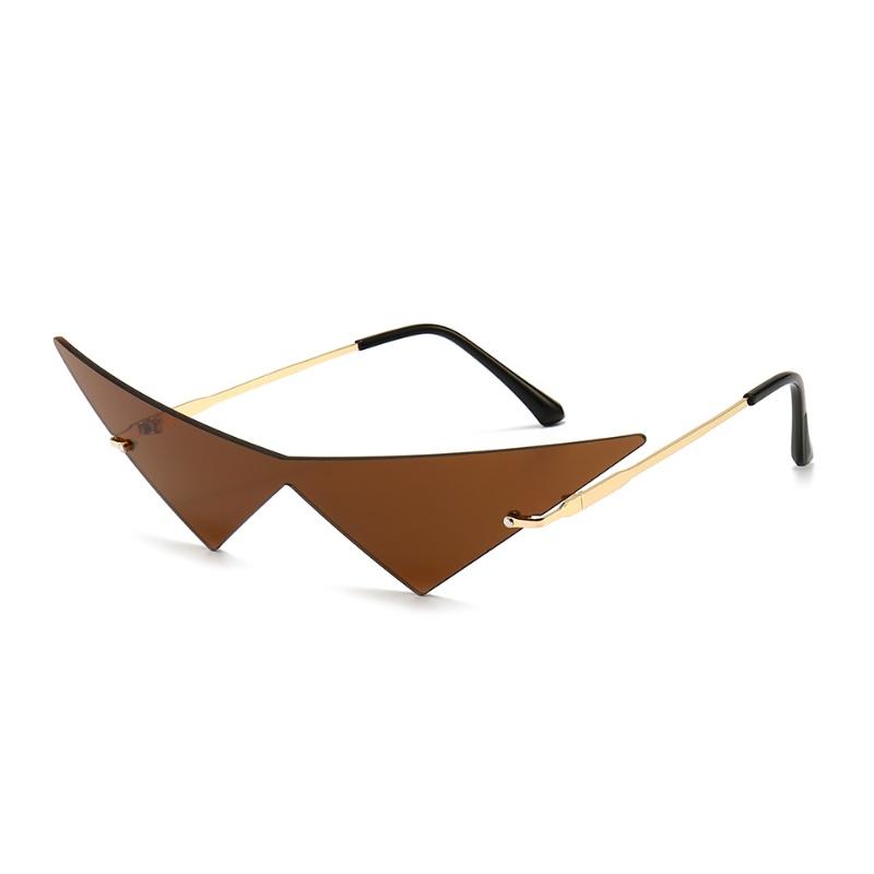 Anime Glasses Gothic Punk Cosplay Costume Oversized Cat Eye Rimless Sunglasses Accessories Props Trend Triangle Eyewear