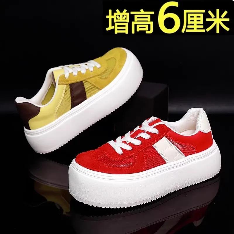 Fashion Casual Chic Platform Breathable Sneakers Lace-up Comfortable Anti Slip Thick Bottom Womens Running Shoes
