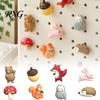 Magnetic Ornaments 8Pcs Forest Animal Refrigerator Magnets Set, Fox Rabbit Squirrel Bear Memo Holder Owl Decorative Magnet, Kitchen Magnet for