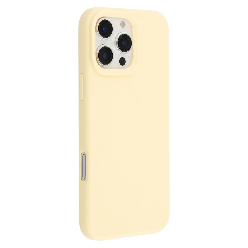 For iPhone 16 Pro Max Case 2.0mm Thick Solid Color Soft TPU Phone Back Cover Large Lens Cutout