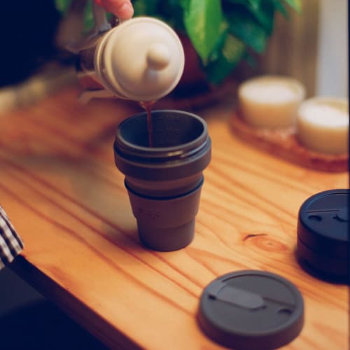 Stojo Foldable Tumbler, Pocket Cup, 355ml, Carbon Fiber