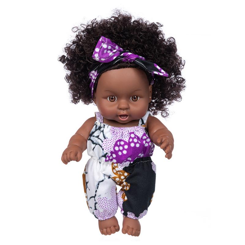 Cross-Border Tie-Dye Vinyl Baby Comfort Doll, 8-Inch Girl Reborn Toy