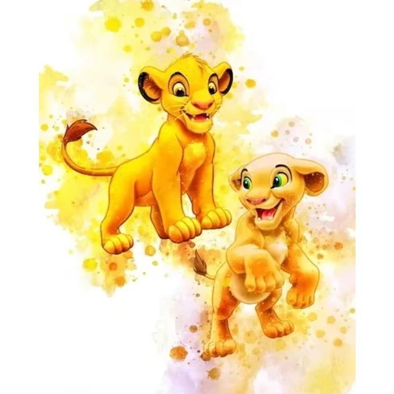 Walt Disney The Lion King Movie Poster Print Watercolor Simba Hakuna Matata Canvas Painting Wall Art Cartoon Animals Home Decor