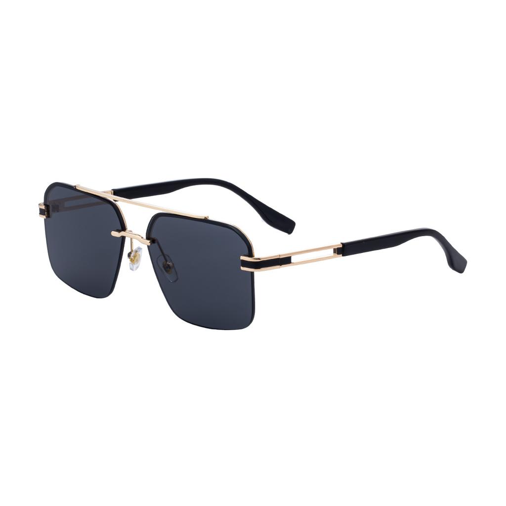 JYL TS Men's Semi-Rimless Retro - Double-Bridge Sun-Protective Trendy CY-98379