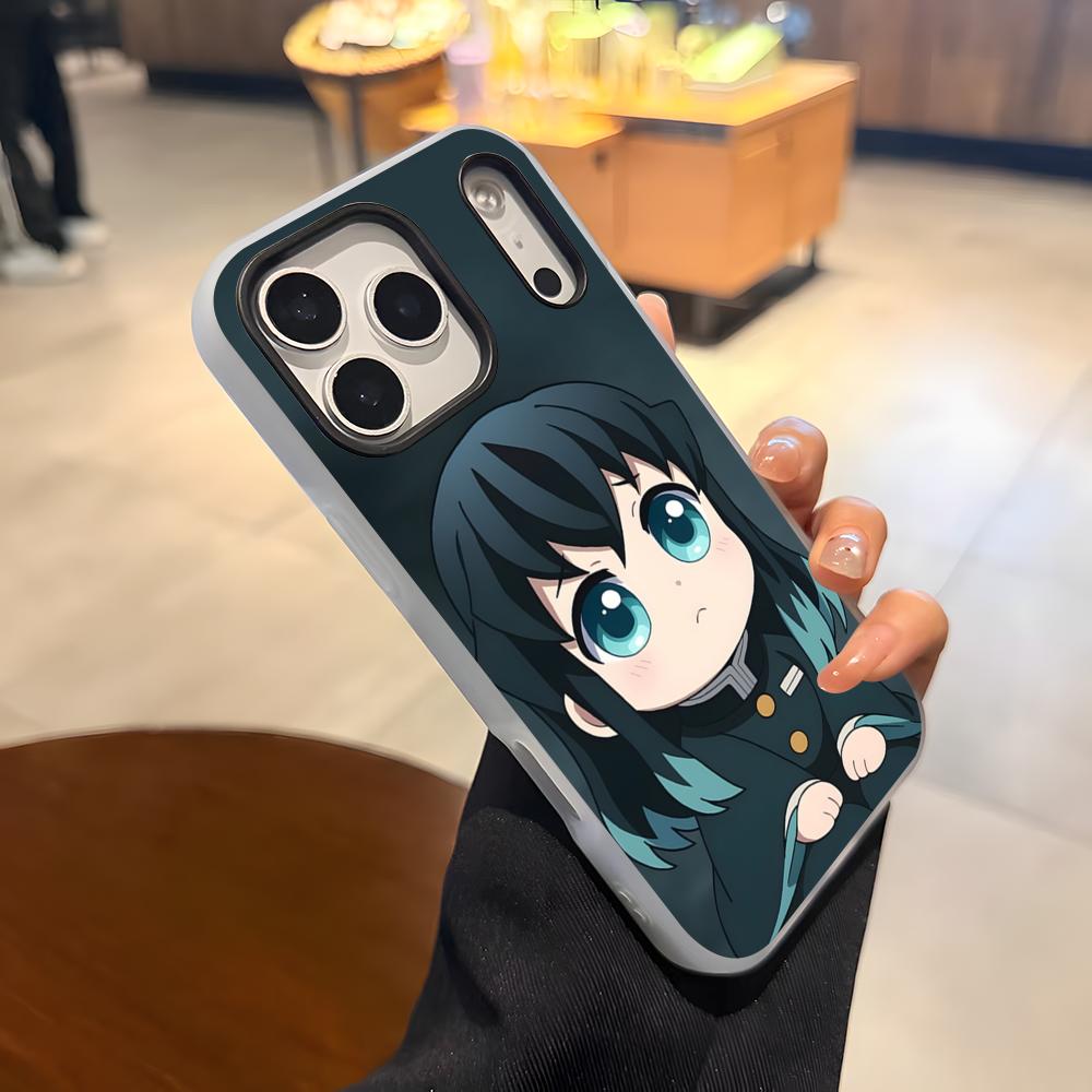 Anime Muichiro Tokito Phone Case For IPhone 17 Air 16 E 15 14 Plus 13 12 11 Pro Max Jelly 2 In 1 Protective Case