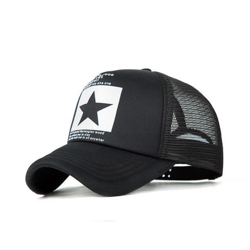 Hip Hop Five-pointed Star King Queen Letter Men Women Baseball Caps Mesh Sport Hats