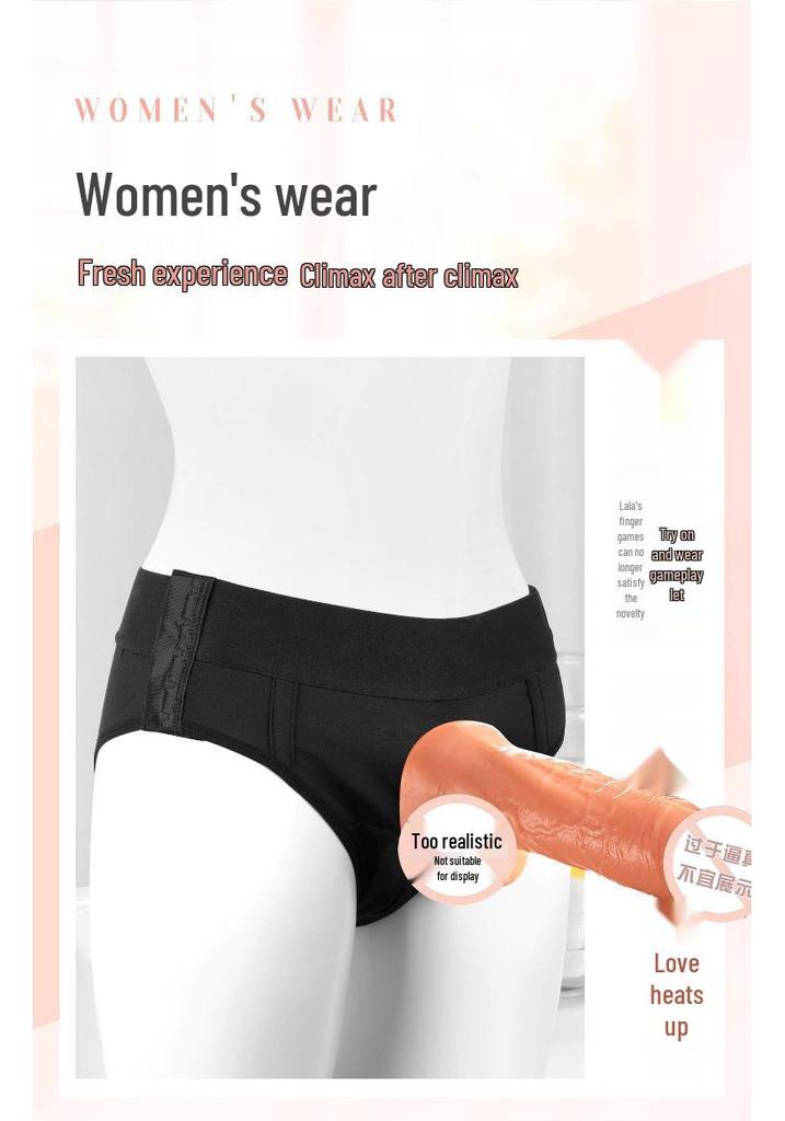Unisex Tragbare Faux-Penis-Lederhose - Erwachsenen-Vergnügungsspielzeug Unterwäsche