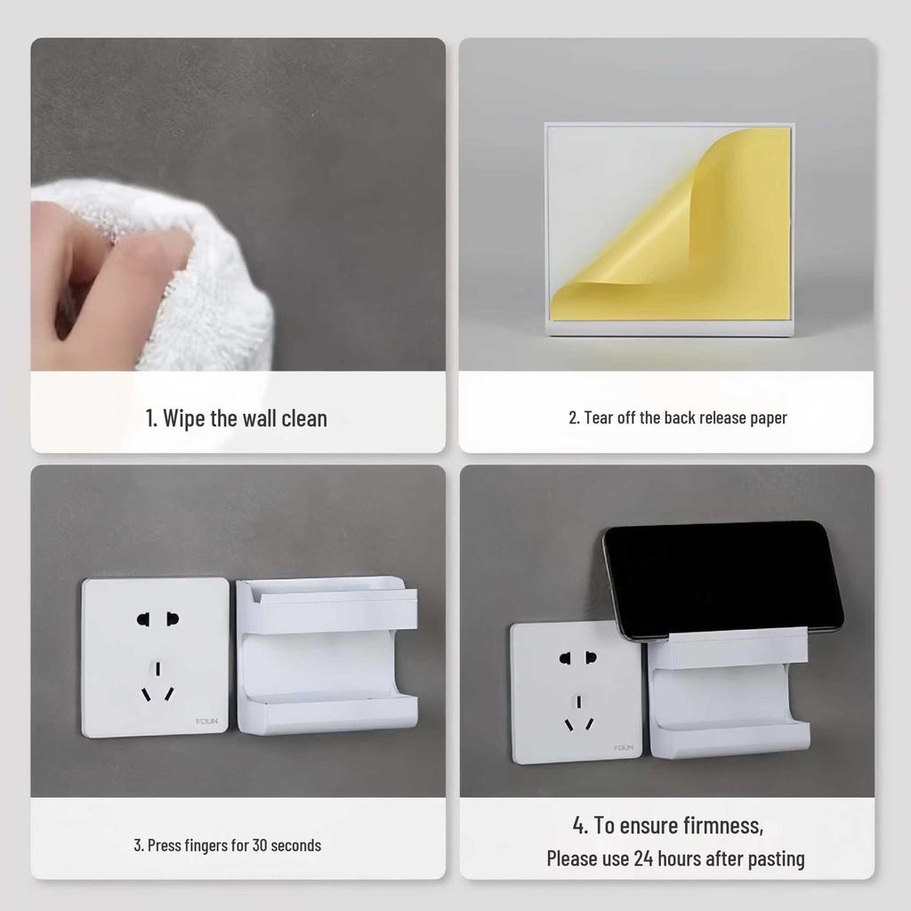 Wall-Mounted Storage Box for Remotes and Phones