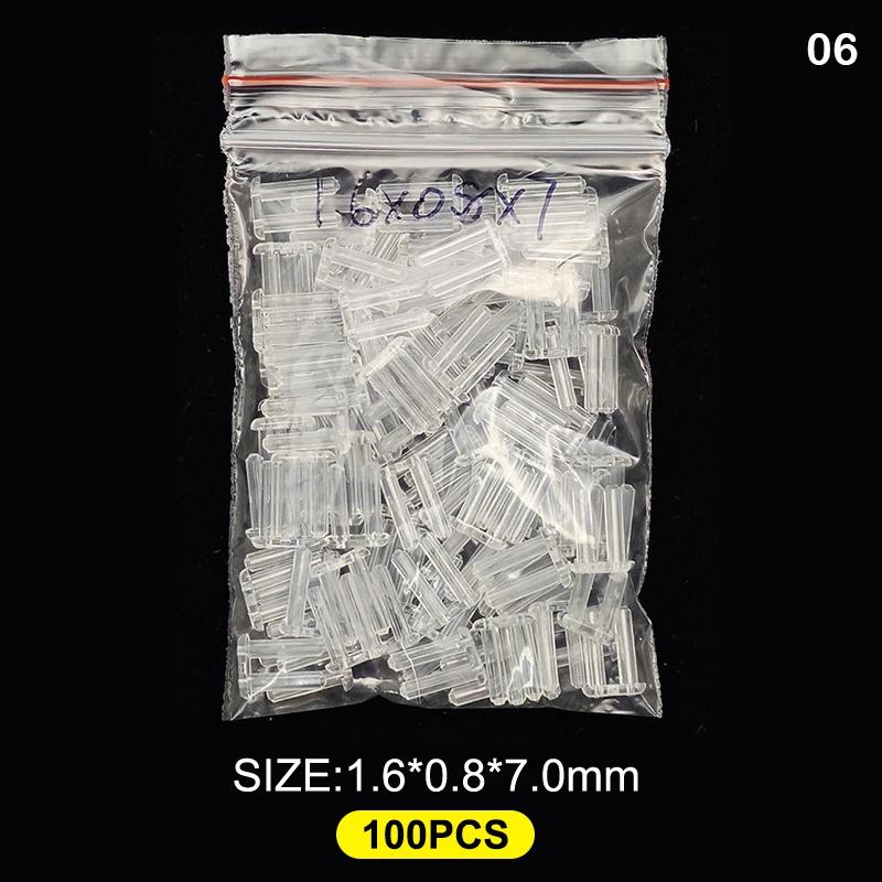 100Pcs Rimless Glasses Double Rubber Plug Lock Buckle 7mm/2.2mm Length Prescription Glass Accessories Equipment