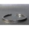 Used [Indian Jewelry] Vintage Bangle Bracelet Navajo Stampwork 925 Engraved Silver Accessory Silver Plated [Free Size]