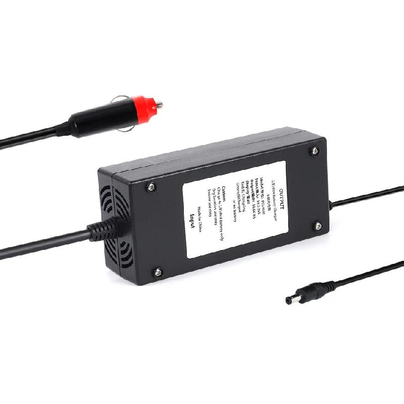 14.6V 5A 8A 10A Car LiFePO4 Battery Charger 12V Car Cigarette Lighter Charger 14.4V Lithium Iron Phosphate for Car Charger