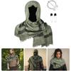 Medieval Scarf Cowl Men with Brooch,Vikinges Cowl Hood Cloak,Renaissances Rogue Hooded Shawl for Halloween Cosplay