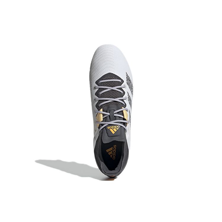 Adidas Kakari Z.0 Durable Non-Slip Professional Low-Top Rugby Shoes Unisex Shoes White Black Yellow FU8159
