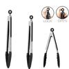 1/3Pcs Silicone Stainless Tong Steel Anti Scalding BBQ Food Tongs Non-Stick Resistant Barbecue Tongs Salad Tong 7/9/12inch