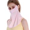 Ice Silk Women's Sunscreen Face Mask with 3D Eye Protection - Breathable, Thin, and Blush for Outdoor Cycling