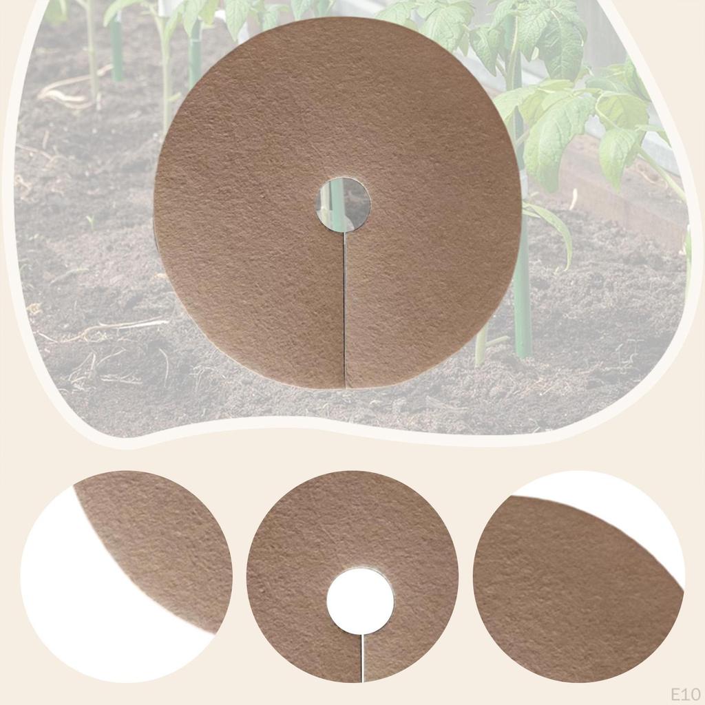 10 Control Mats for Trees, , Non-woven Mulch Rings Indoor Landscaping And