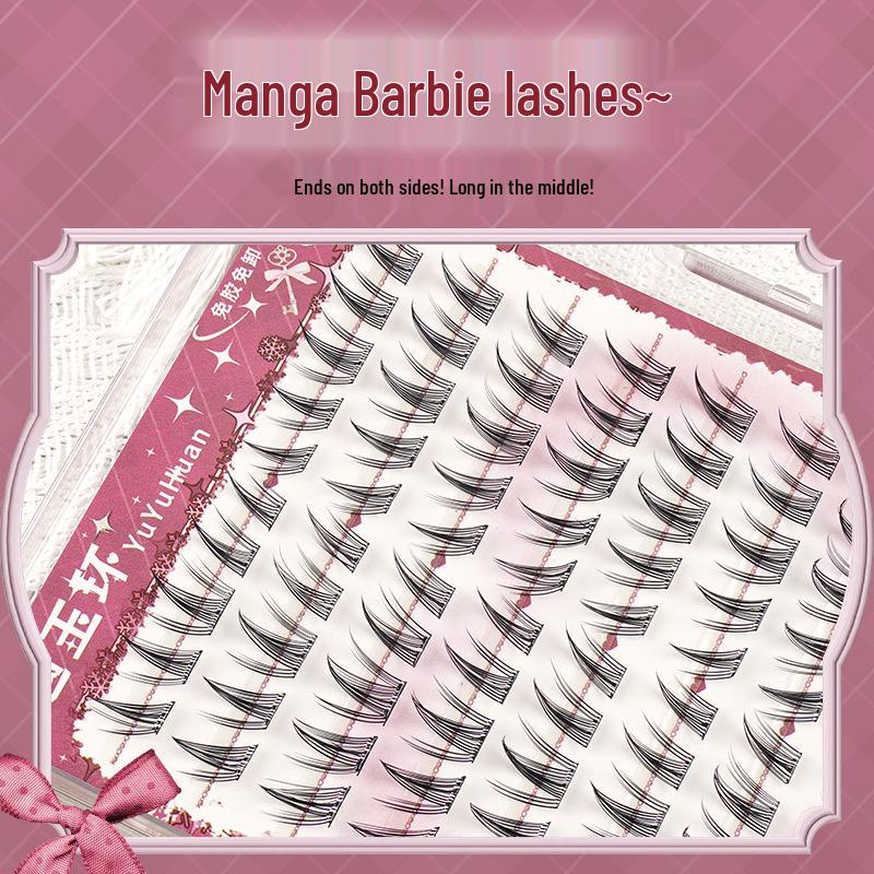 Glue-Free Self-Adhesive Sunflower Eyelashes: Natural, Realistic Manga & Barbie Style for Easy Use.
