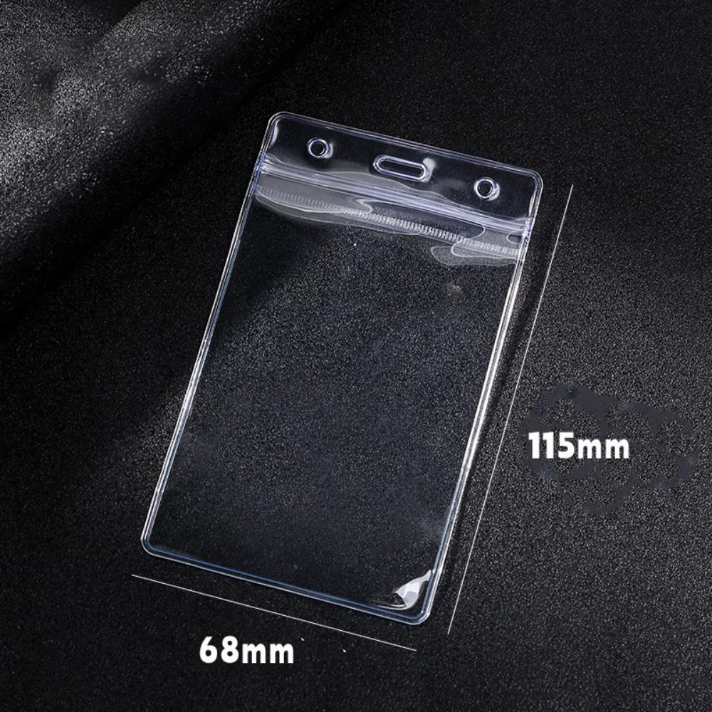 

1 шт. Прозрачный держатель для бейджа с ID-картой Вертикальный/Горизонтальный Чехол-протектор для визитки 68x115mm