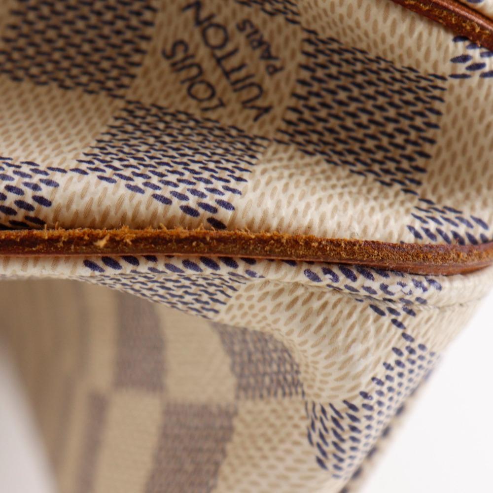 LOUIS VUITTON Calvi Tote Bag N41449 White Damier Azur Canvas Women Used