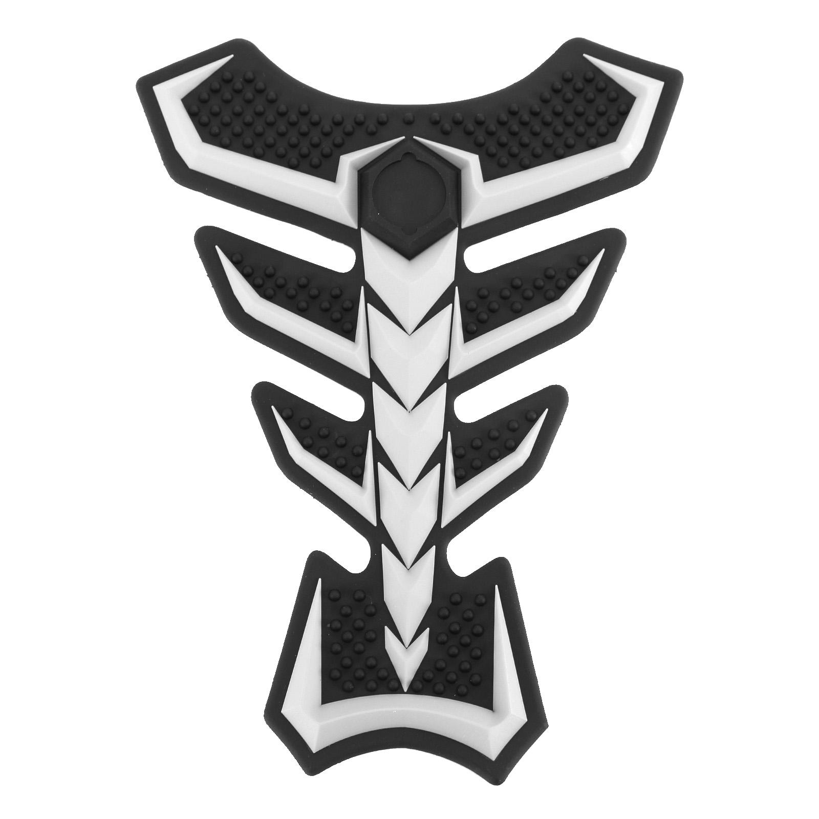 

3D Резиновая Универсальная Накладка на Топливный Бак Мотоцикла Защитная Наклейка Белая