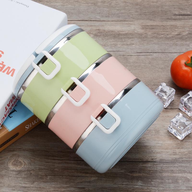 304 Stainless Steel Multi-layer Lunch Box for Office and Student Use