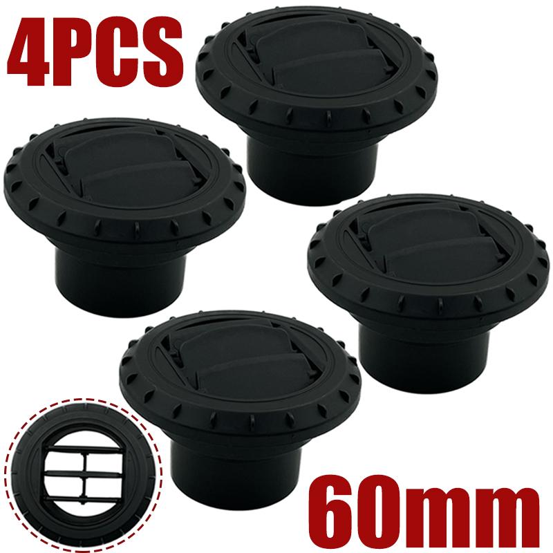 4X 60mm 75mm Air Vent Deflector Outlet Louver Rotatable Diesel Parking Heater Air Conditioner Round For Car Truck VAN Camper