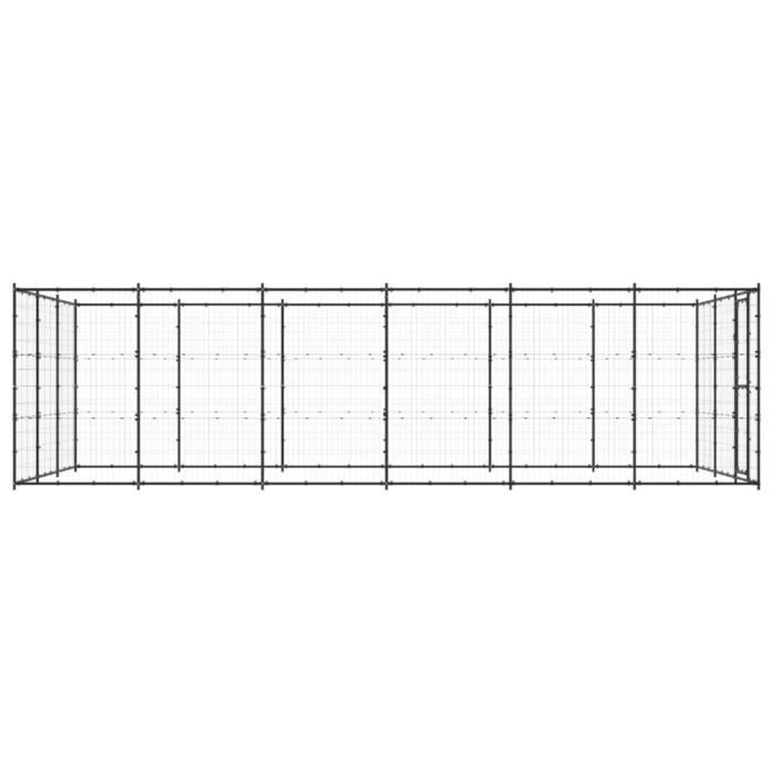 VidaXL Outdoor Dog Kennel Steel 21.78 M²