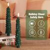 Christmas Tree Shaped Candles with Gold Powder Decorative Table Ornaments for Home Party New Year Xmas Festival Holiday Decoration
