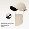 With Face Cover Sun Visor Hats Empty Top Sun Hat Outdoor Peaked Cap  Summer