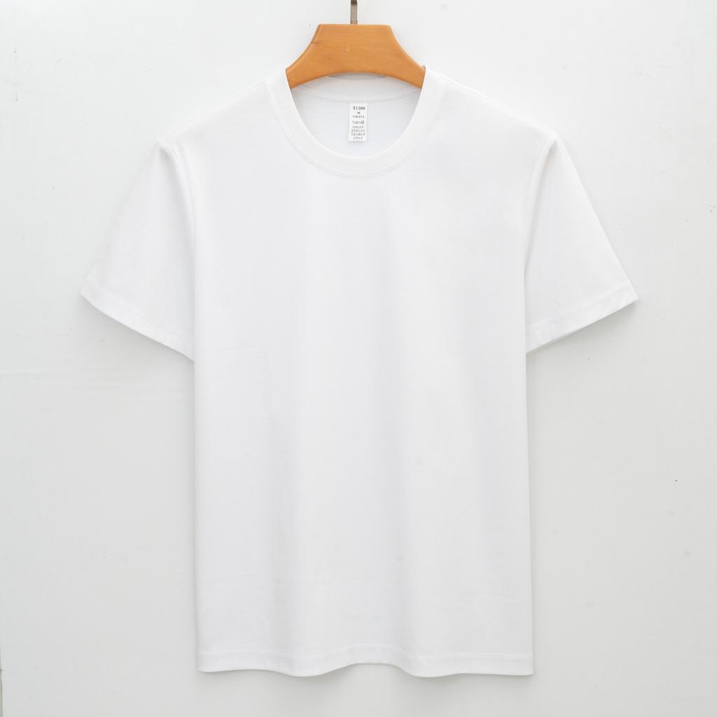 80s Double-sided Mercerized Cotton T-shirt Lightweight Tech Summer White Half-sleeve Premium Youth Pure Cotton Short-sleeve T-shirt for Men