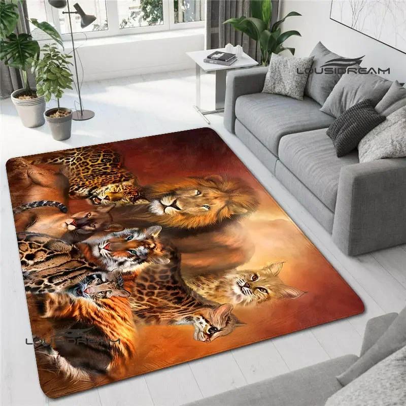 3D Lion Printed Carpet non-slip Carpet kitchen mats for floor decoracion anime rug Fashion yoga mat bedroom decor birthday gift
