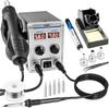 2 In 1 Soldering Station with Hot Air Rework, Digital Display, Heat Gun, Solder Iron Kit, Temperature Control, and Auto Sleep Functions.