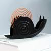 Snail-Shaped Incense Holder - Creative & Cute Home Decor, Fireproof Plastic Mosquito Coil Tray In Black or White, Home Decor