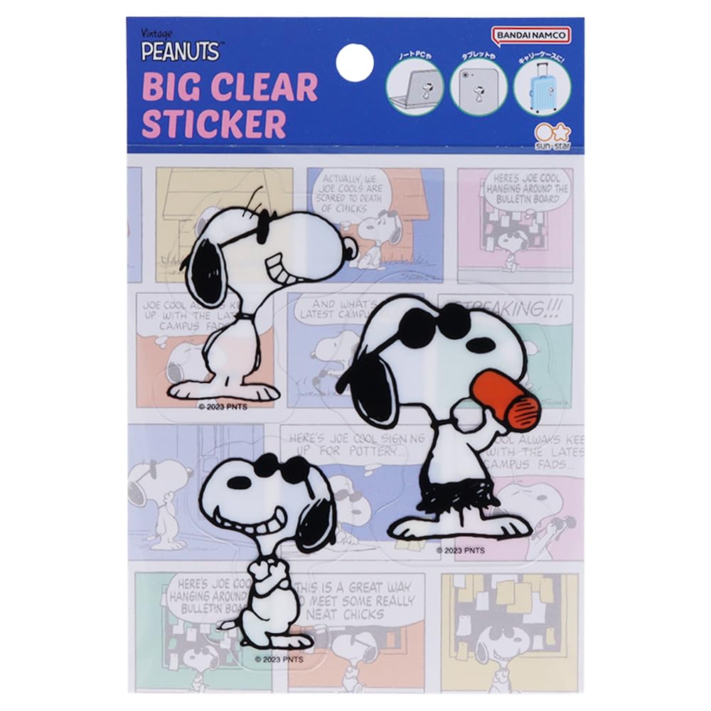 Stationery Snoopy Clear Comical Joe S8588376 Sun-Star Sticker, Scenes, Cool,
