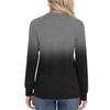 T-shirt tunique décontracté à manches longues pour femme, chemisier plissé, ample, basique, col rond, haut classique