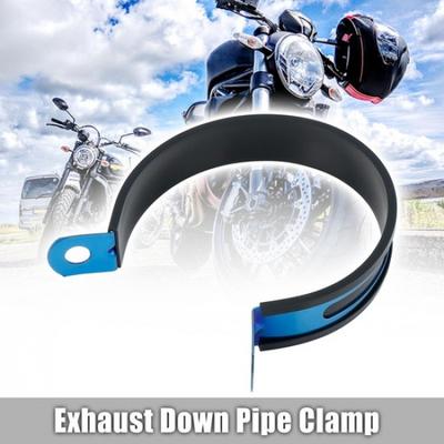 35inch Motorcycle Blue Exhaust Band Joint Clamp Sleeve Pipe Stainless Steel