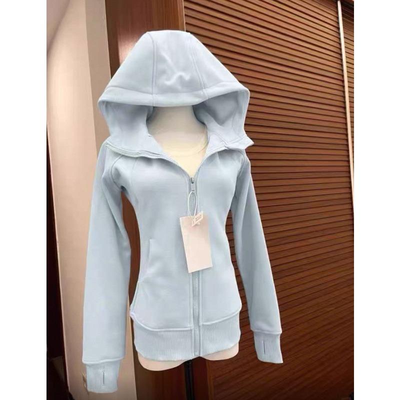 Streetwear Black Hoodie Coat Women's Clothing Hooded Zipper Slim Fit Y2k Jackets Casual Fashion Sweatshirts Ropa Mujer