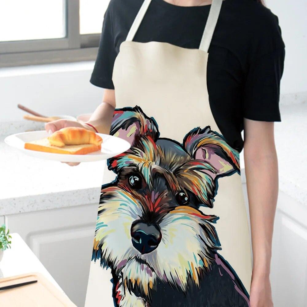 Household Kitchen Apron Nordic Polyester Animal Series Apron Polyester Overalls Adult Apron Polyester Material Apron