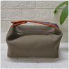 2025 Contrast Color Canvas Lunch Bag & Toiletry Cosmetic Handbag - Women's One-Shoulder Large Capacity