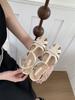 Fashion Block Heels 2025 Sandals Female Shoe Breathable Chunky New Girls Closed Comfort Gladiator Fashion Low Beige Rubber Rome Scandals