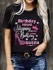 Birthday Squad Stepping with the Birthday Queen T-shirt