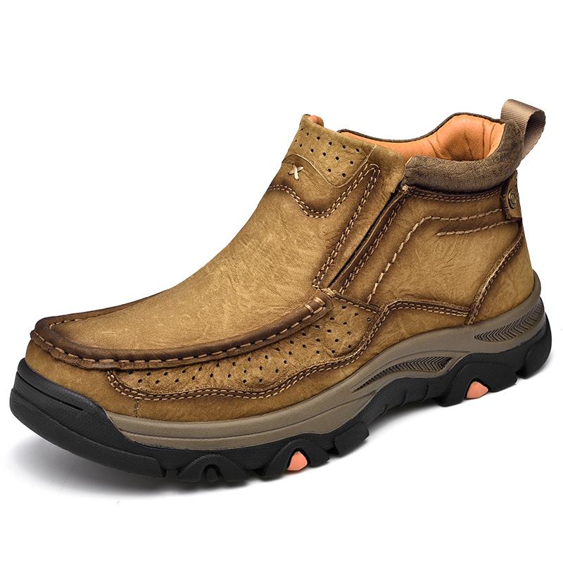 Mode Luxusmarke Wanderschuhe Herren Vintage Stil Stiefeletten Rutschfest High Top Outdoor Sneaker Hohe Qualität Herren Trekking Schuhe