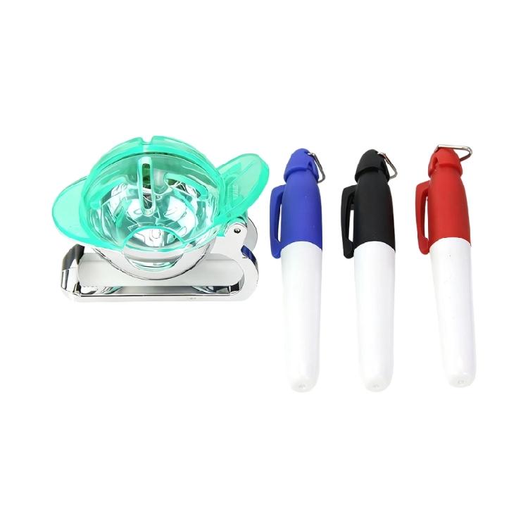 

Golfs Ball Drawing Line Tool Golf Ball Liner With 3 Pens Line Marking Drawing Stencils Marker Alignment Tool Easy to Use зелений
